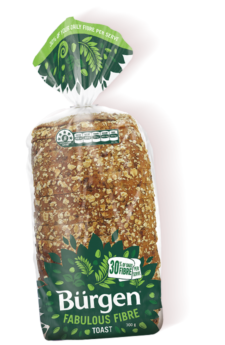 fab-fibre-packshot Burgen Fabulous Fibre. Two slices will deliver you 30% of your daily fibre needs.